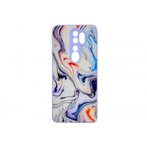 Чехол Marble Glass Белая Лаванда для Xiaomi Redmi Note 13 5G